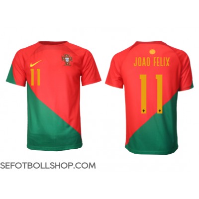 Billiga Portugal Joao Felix #11 Hemma fotbollskläder VM 2022 Kortärmad